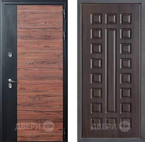 Входная металлическая Дверь Дверной континент ДК-15 Красное Дерево ТЕРМО ФЛ-183 Венге в Краснознаменске
