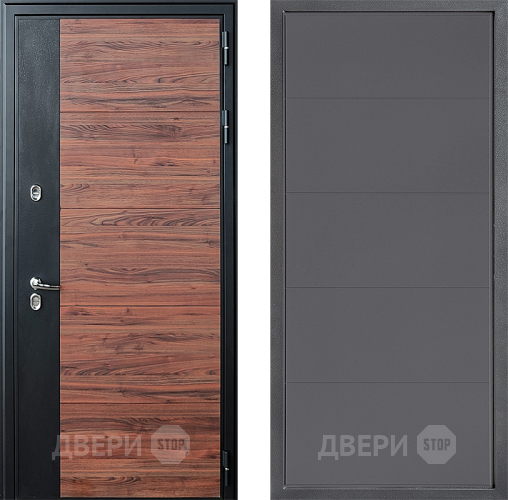 Входная металлическая Дверь Дверной континент ДК-15 Красное Дерево ТЕРМО ФЛ-649 Графит софт в Краснознаменске