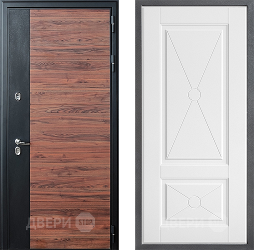 Входная металлическая Дверь Дверной континент ДК-15 Красное Дерево ТЕРМО ФЛ-617 Софт милк в Краснознаменске
