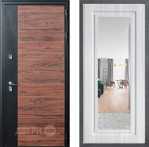 Дверь Дверной континент ДК-15 Красное Дерево ТЕРМО ФЛЗ Зеркало Сандал белый в Краснознаменске