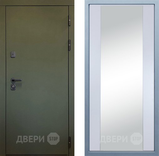 Дверь Дива МД-61 Д-15 Зеркало Белый в Краснознаменске