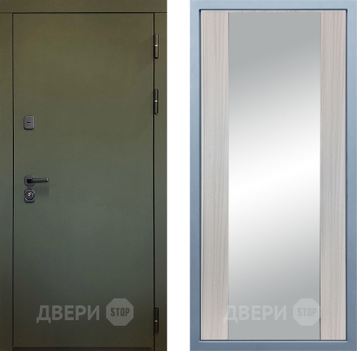 Входная металлическая Дверь Дива МД-61 Д-15 Зеркало Сандал белый в Краснознаменске