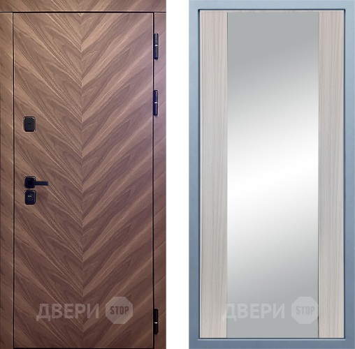 Входная металлическая Дверь Дива МД-98 Д-15 Зеркало Сандал белый в Краснознаменске