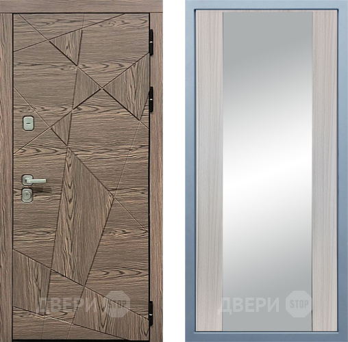 Дверь Дива МД-97/2 Д-15 Зеркало Сандал белый в Краснознаменске