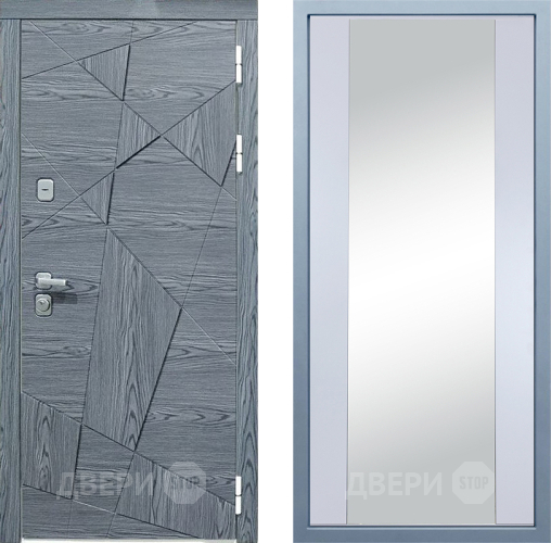 Дверь Дива МД-97/3 Д-15 Зеркало Белый в Краснознаменске