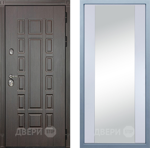 Дверь Дива МД-38 Д-15 Зеркало Белый в Краснознаменске
