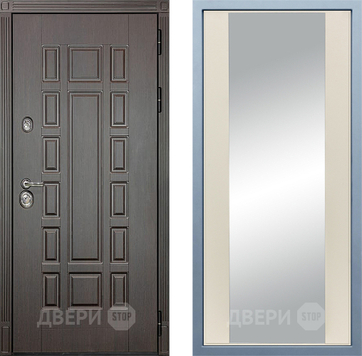 Входная металлическая Дверь Дива МД-38 Д-15 Зеркало Шампань в Краснознаменске