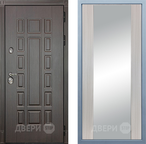 Входная металлическая Дверь Дива МД-38 Д-15 Зеркало Сандал белый в Краснознаменске