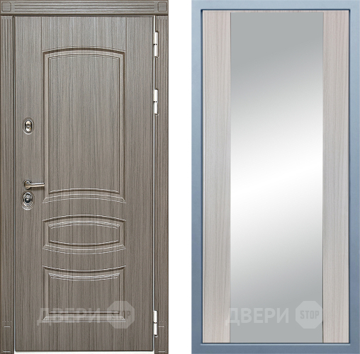 Входная металлическая Дверь Дива МД-42 Д-15 Зеркало Сандал белый в Краснознаменске