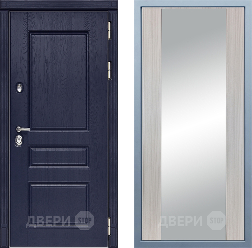 Входная металлическая Дверь Дива МД-45 Д-15 Зеркало Сандал белый в Краснознаменске