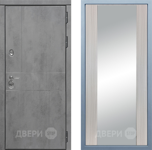 Входная металлическая Дверь Дива МД-48 Д-15 Зеркало Сандал белый в Краснознаменске