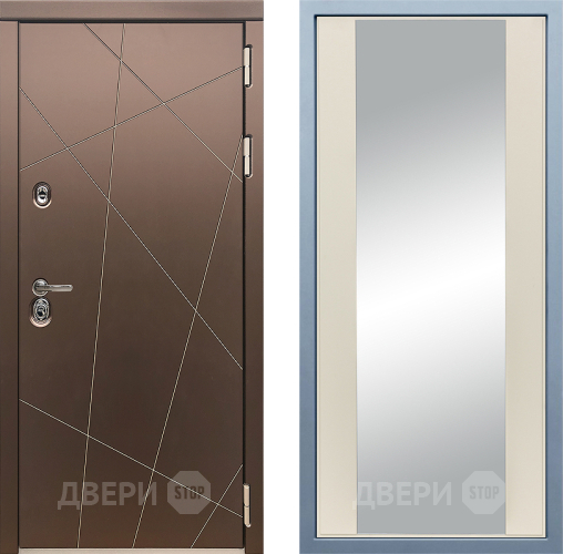 Входная металлическая Дверь Дива МД-50 Д-15 Зеркало Шампань в Краснознаменске