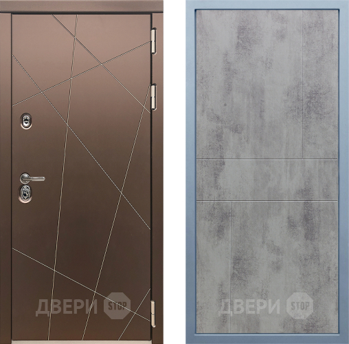 Входная металлическая Дверь Дива МД-50 М-1 Бетон темный в Краснознаменске