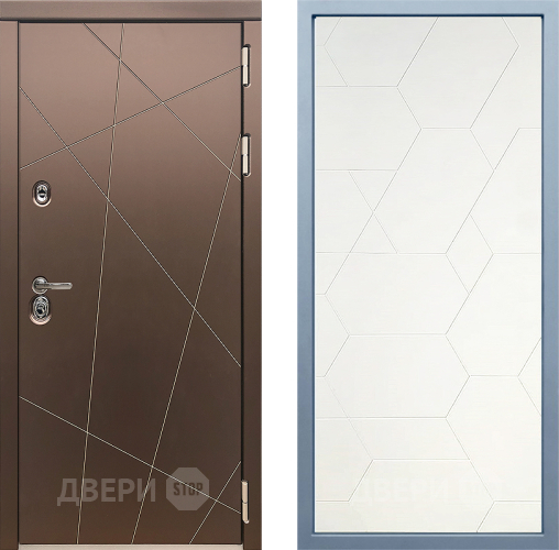 Входная металлическая Дверь Дива МД-50 М-16 Белый в Краснознаменске