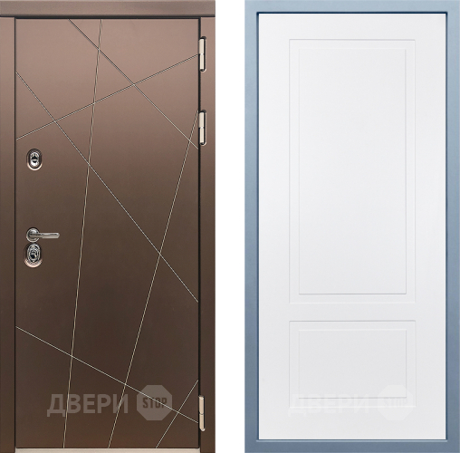 Входная металлическая Дверь Дива МД-50 Н-7 Белый в Краснознаменске