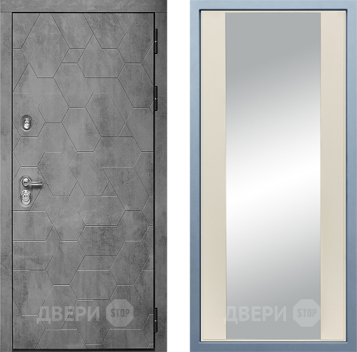 Входная металлическая Дверь Дива МД-51 Д-15 Зеркало Шампань в Краснознаменске