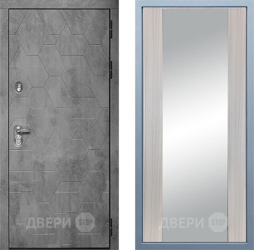 Входная металлическая Дверь Дива МД-51 Д-15 Зеркало Сандал белый в Краснознаменске