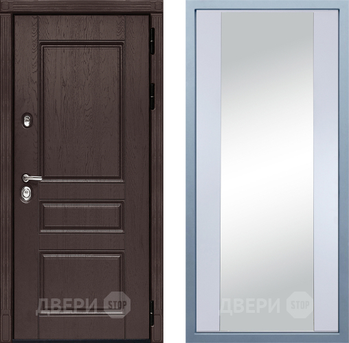 Дверь Дива МД-90 Д-15 Зеркало Белый в Краснознаменске