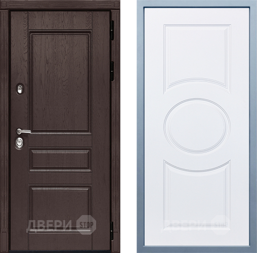 Входная металлическая Дверь Дива МД-90 Д-8 Белый в Краснознаменске
