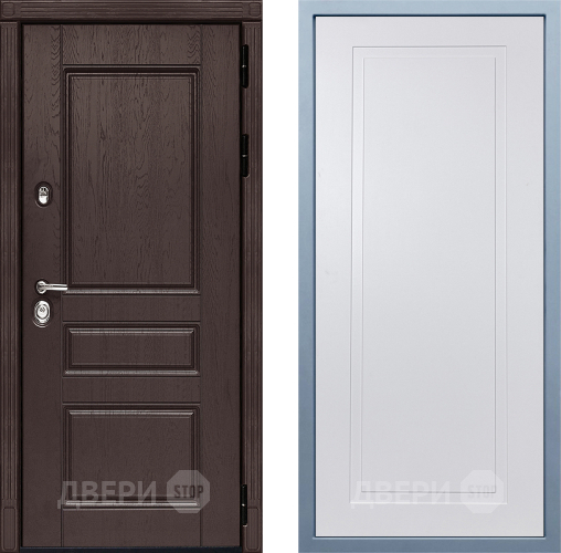 Входная металлическая Дверь Дива МД-90 Н-10 Белый в Краснознаменске