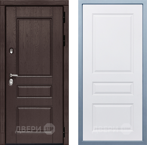 Входная металлическая Дверь Дива МД-90 Д-13 Белый в Краснознаменске