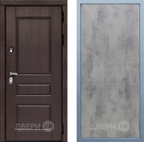 Входная металлическая Дверь Дива МД-90 М-1 Бетон темный в Краснознаменске