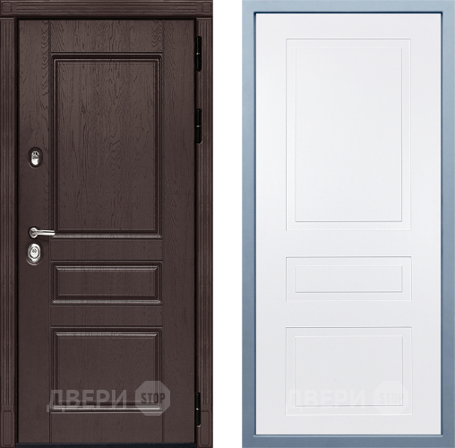 Входная металлическая Дверь Дива МД-90 Н-13 Белый в Краснознаменске