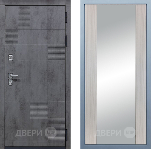 Входная металлическая Дверь Дива МД-35 Д-15 Зеркало Сандал белый в Краснознаменске