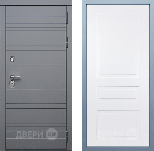 Входная металлическая Дверь Дива МД-39 Н-13 Белый в Краснознаменске