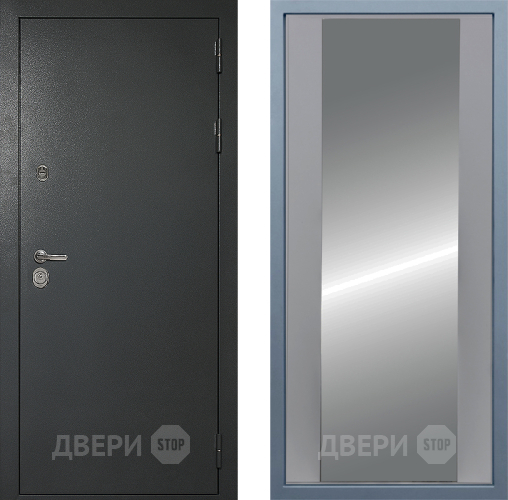 Входная металлическая Дверь Дива МД-40 Титан Д-15 Зеркало Силк Маус в Краснознаменске