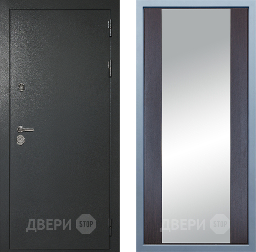 Входная металлическая Дверь Дива МД-40 Титан Д-15 Зеркало Венге в Краснознаменске