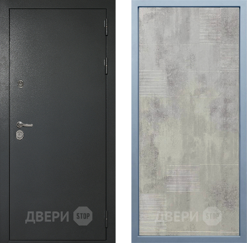 Входная металлическая Дверь Дива МД-40 Титан Д-4 Бетон темный в Краснознаменске