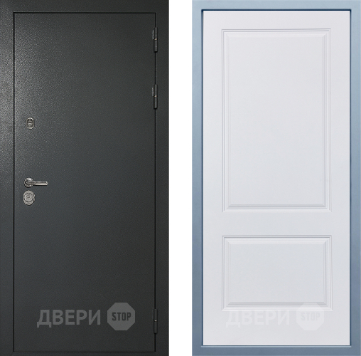 Входная металлическая Дверь Дива МД-40 Титан Д-7 Белый в Краснознаменске