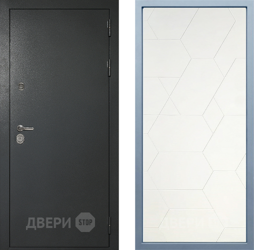 Входная металлическая Дверь Дива МД-40 Титан М-16 Белый в Краснознаменске