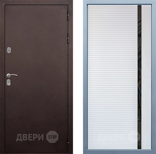 Входная металлическая Дверь Дива МД-40 Медь МХ-45 Белый матовый в Краснознаменске