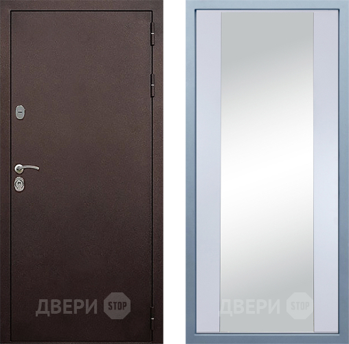 Дверь Дива МД-40 Медь Д-15 Зеркало Белый в Краснознаменске
