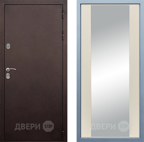 Входная металлическая Дверь Дива МД-40 Медь Д-15 Зеркало Шампань в Краснознаменске