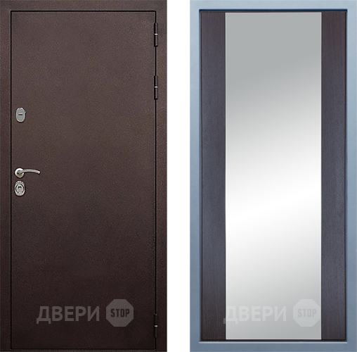 Входная металлическая Дверь Дива МД-40 Медь Д-15 Зеркало Венге в Краснознаменске