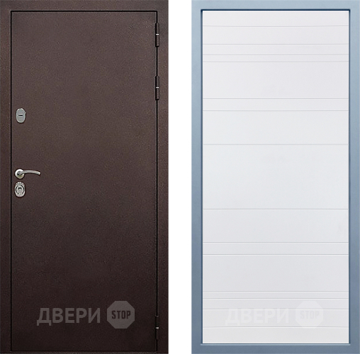 Входная металлическая Дверь Дива МД-40 Медь Д-5 Белый в Краснознаменске