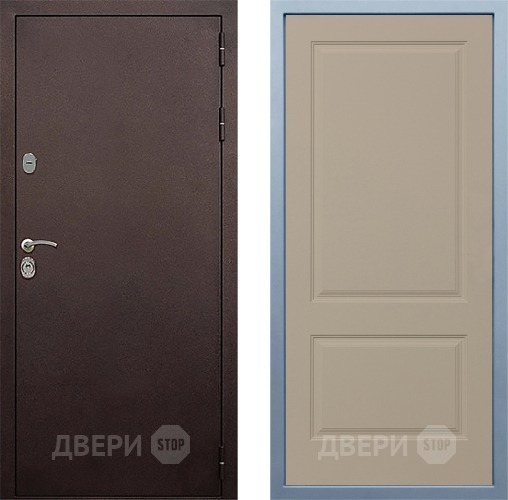 Входная металлическая Дверь Дива МД-40 Медь Д-7 Шампань в Краснознаменске