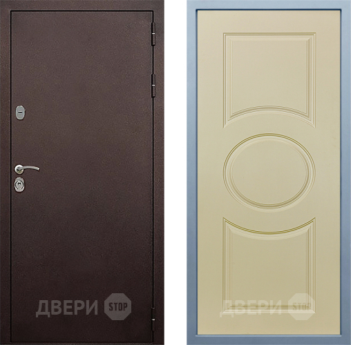 Входная металлическая Дверь Дива МД-40 Медь Д-8 Шампань в Краснознаменске