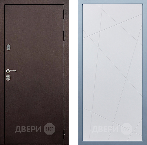 Входная металлическая Дверь Дива МД-40 Медь Д-11 Белый в Краснознаменске
