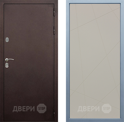 Входная металлическая Дверь Дива МД-40 Медь Д-11 Шампань в Краснознаменске