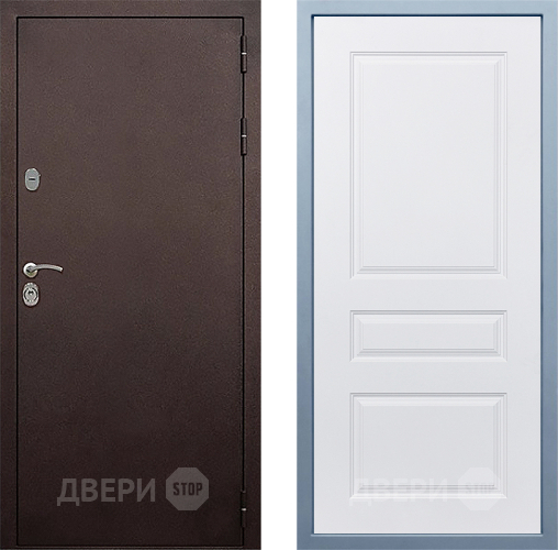 Дверь Дива МД-40 Медь Д-13 Белый в Краснознаменске