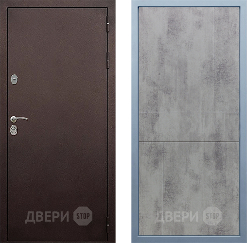 Входная металлическая Дверь Дива МД-40 Медь М-1 Бетон темный в Краснознаменске