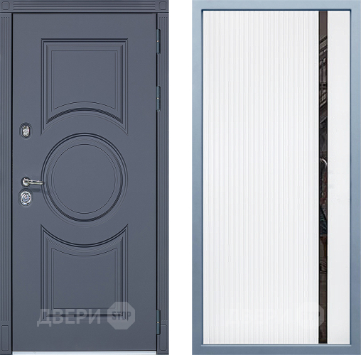 Входная металлическая Дверь Дива МХ-30 STR МХ-46 Белый матовый в Краснознаменске