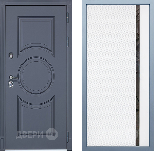 Входная металлическая Дверь Дива МХ-30 STR МХ-47 Белый матовый в Краснознаменске