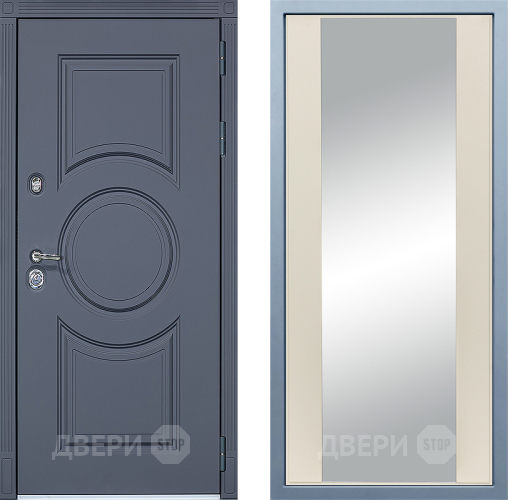 Входная металлическая Дверь Дива МХ-30 STR Д-15 Зеркало Шампань в Краснознаменске