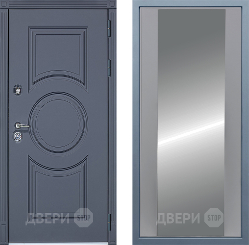 Входная металлическая Дверь Дива МХ-30 STR Д-15 Зеркало Силк Маус в Краснознаменске