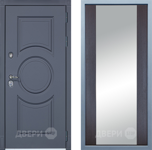 Входная металлическая Дверь Дива МХ-30 STR Д-15 Зеркало Венге в Краснознаменске